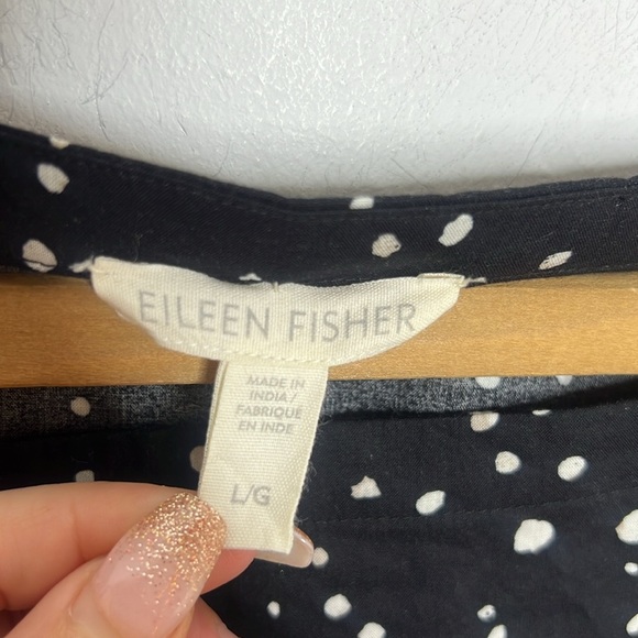 EILEEN FISHER Constellation Organic Cotton Short Sleeve A Line Top Blouse - Picture 5 of 12